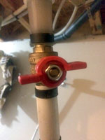 water valve off
